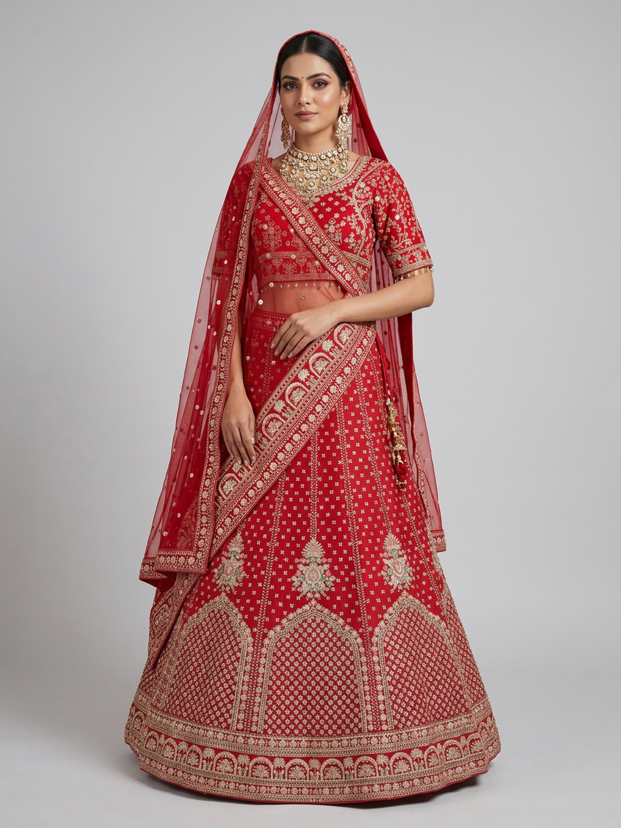 Bridal Lehnga — Model — front view