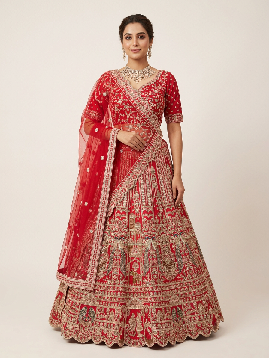 Bridal Lehnga — Model — front view