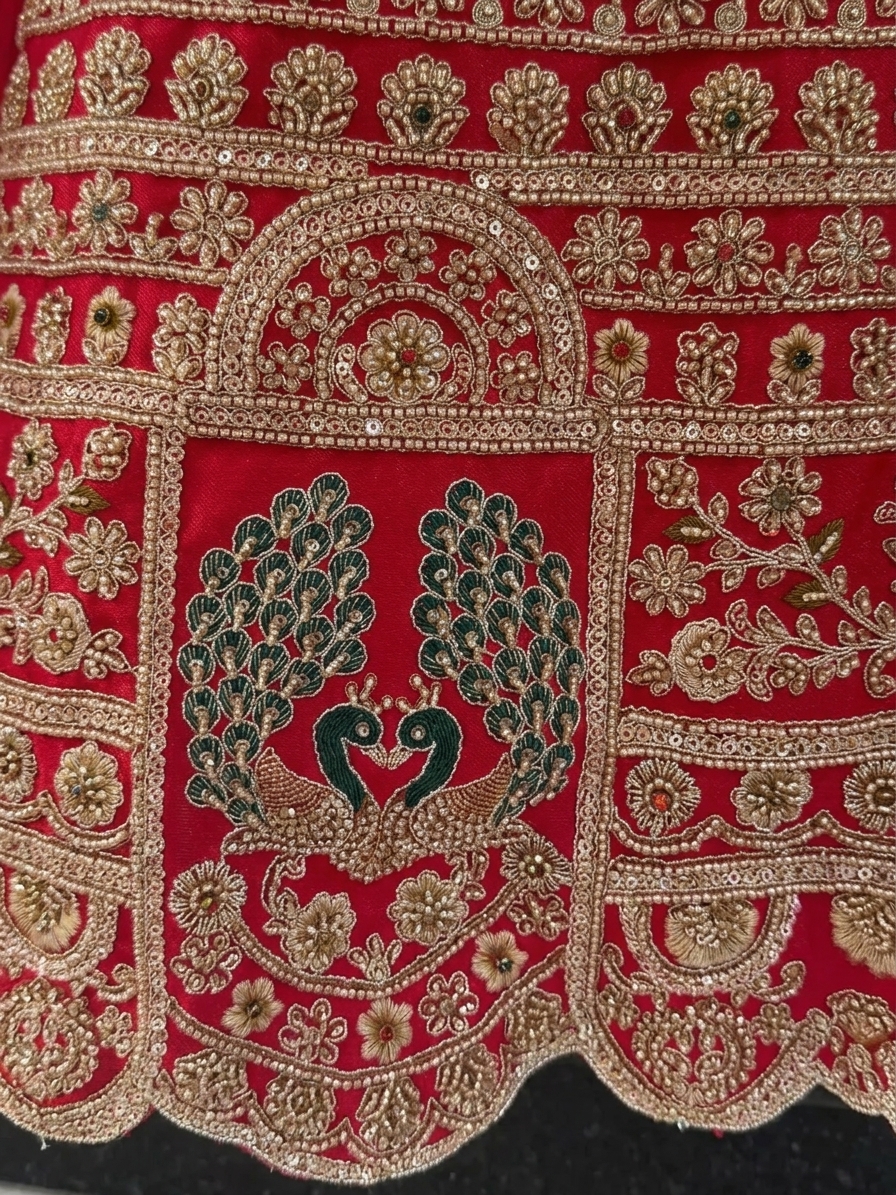 Bridal Lehnga — Macro — work close-up