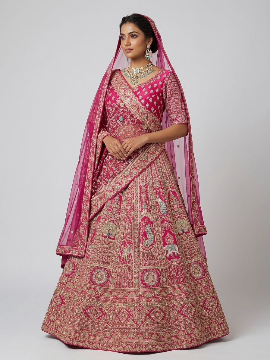 Bridal Lehnga — Model — front view
