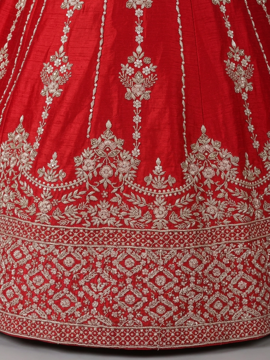 Bridal Lehnga - Anas - 1386 — Macro — work close-up