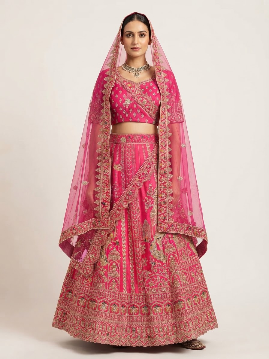 Bridal Lehnga — Model — front view