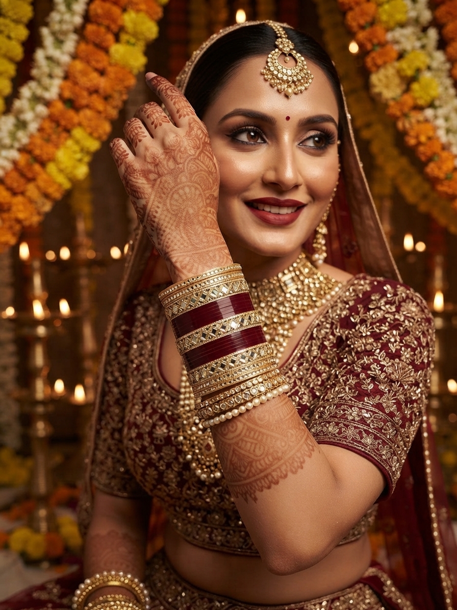 Indian bride wearing it · Wedding mandap