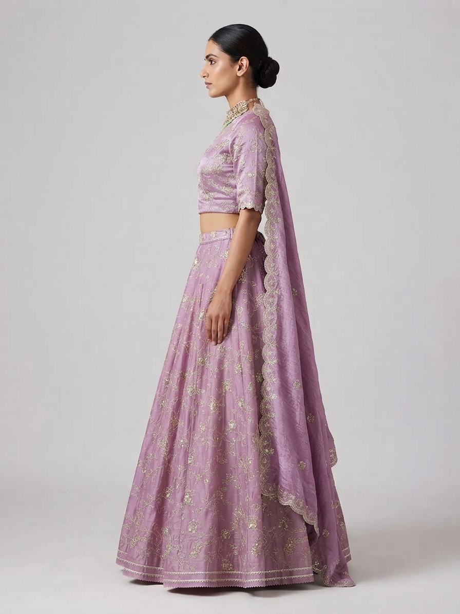 CSM Designer Lehnga - Lehenga - 10 — Model — right side view
