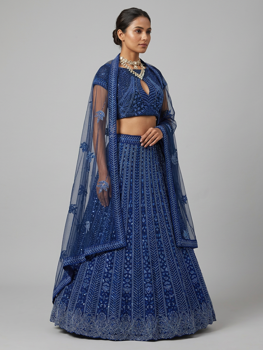 Bridal Lehnga — Model — front view