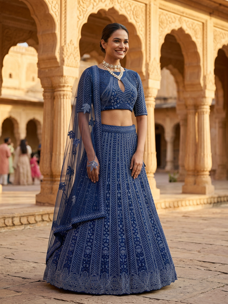 Bridal Lehnga — Bridesmaid / sister of the bride · Palace courtyard