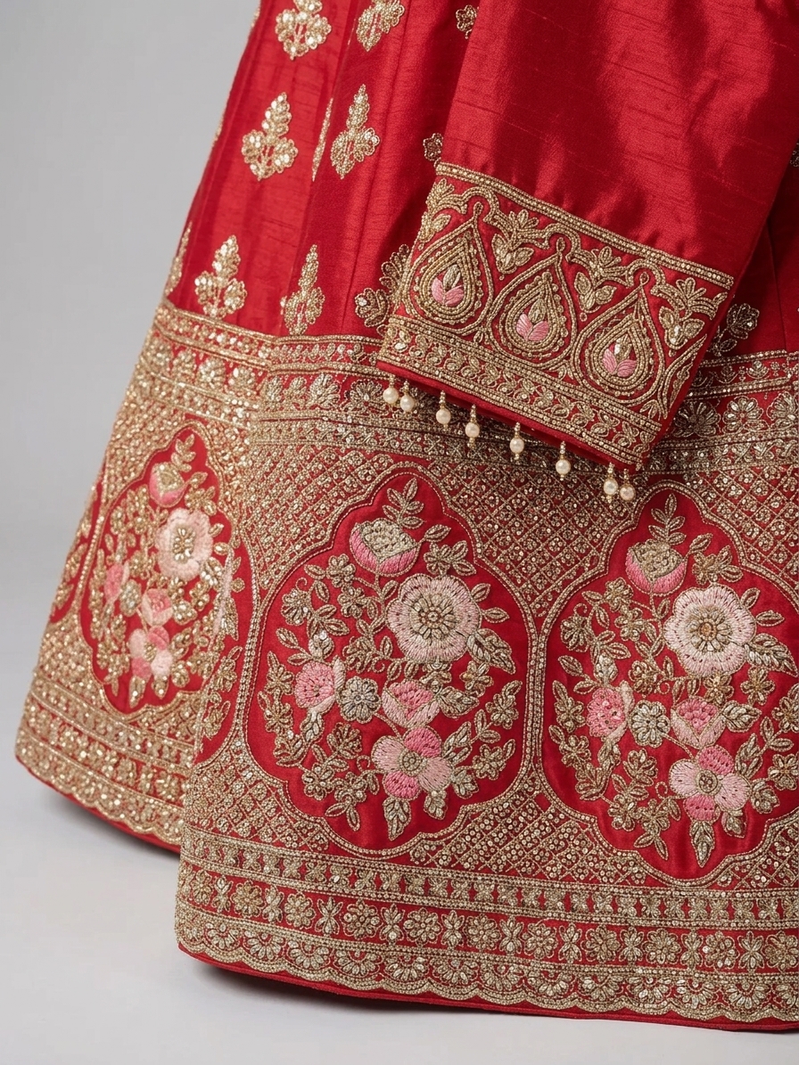 Bridal Lehnga — Border / edge detail