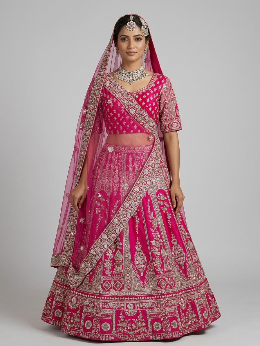 Bridal Lehnga - Kala Samrat - 3 — Model — front view