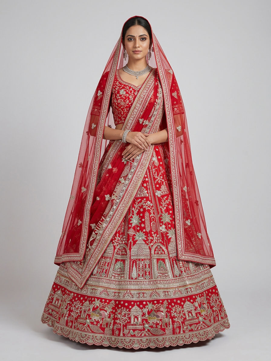Bridal Lehnga — Model — front view