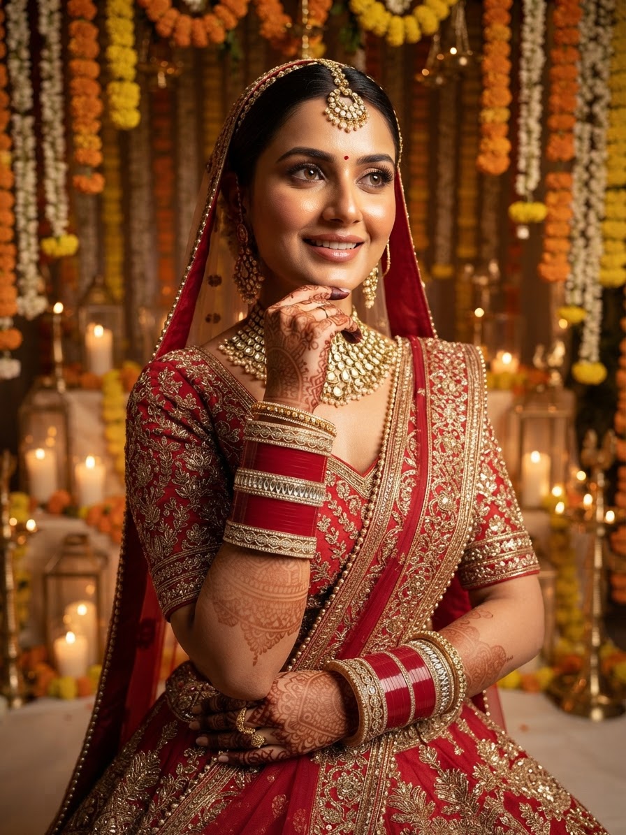 Indian bride wearing it · Wedding mandap