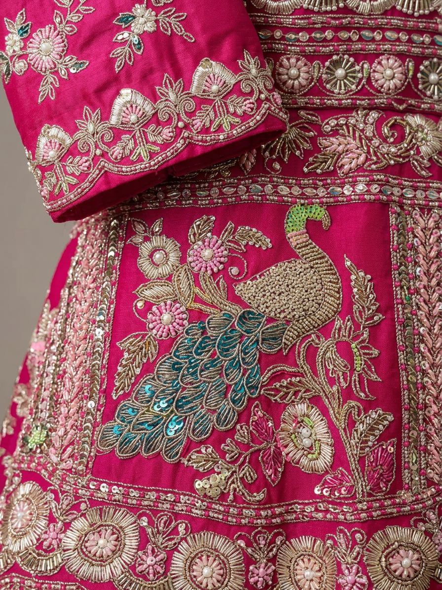 Bridal Lehnga - Anas - K7 — Fabric texture