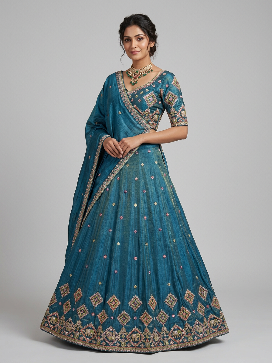 Bridal Lehnga — Model — front view