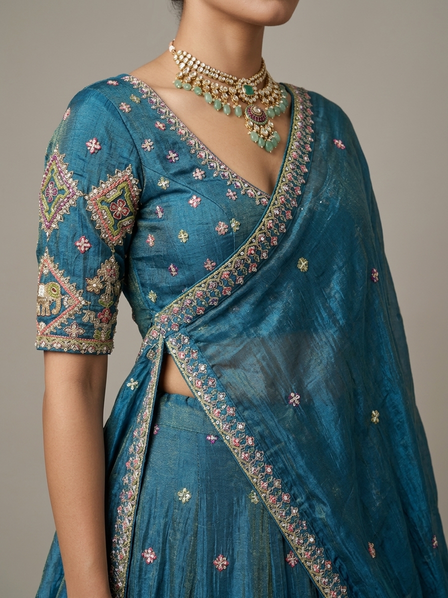 Bridal Lehnga — Model — clothing close-up