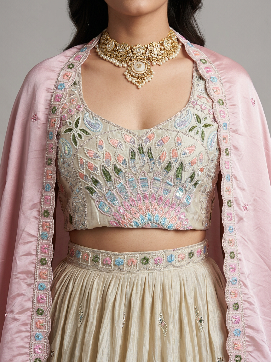 Bridal Lehnga — Model — clothing close-up