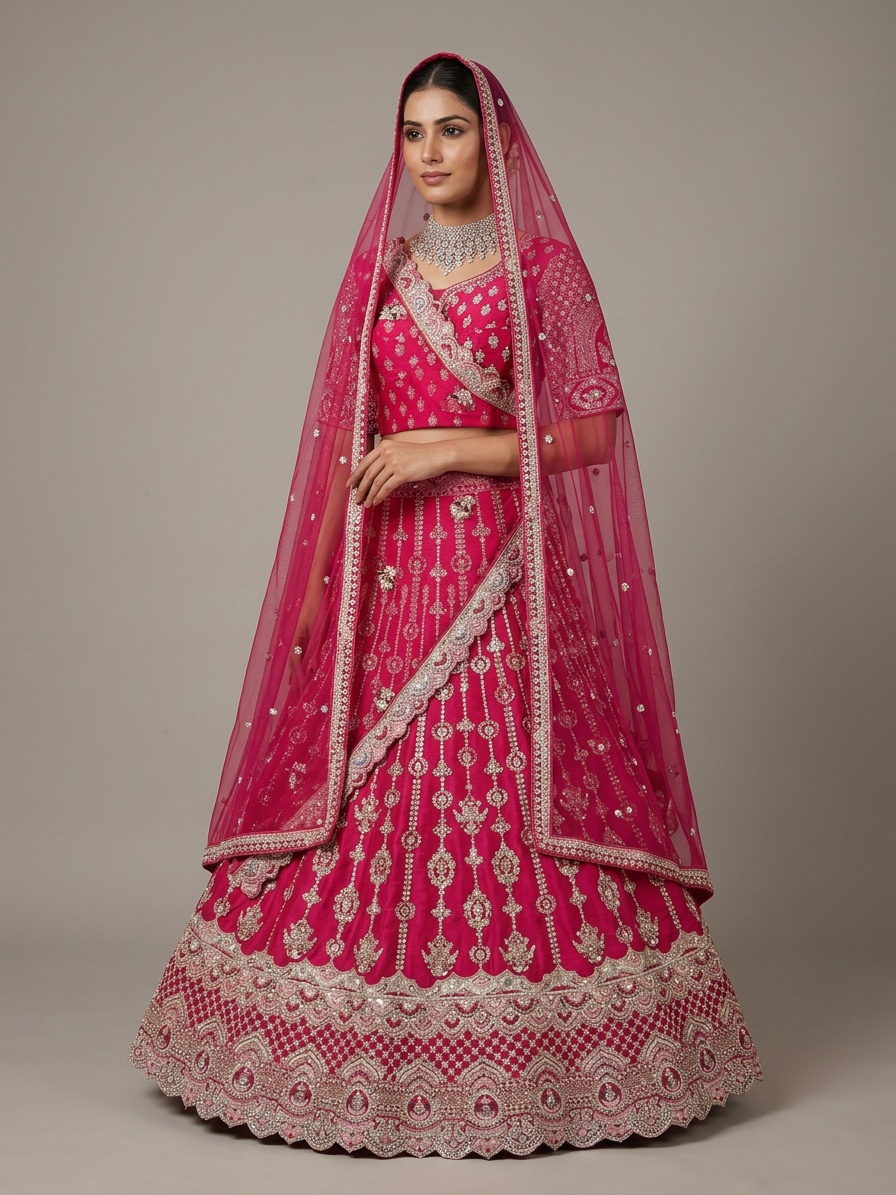 Bridal Lehnga — Model — front view