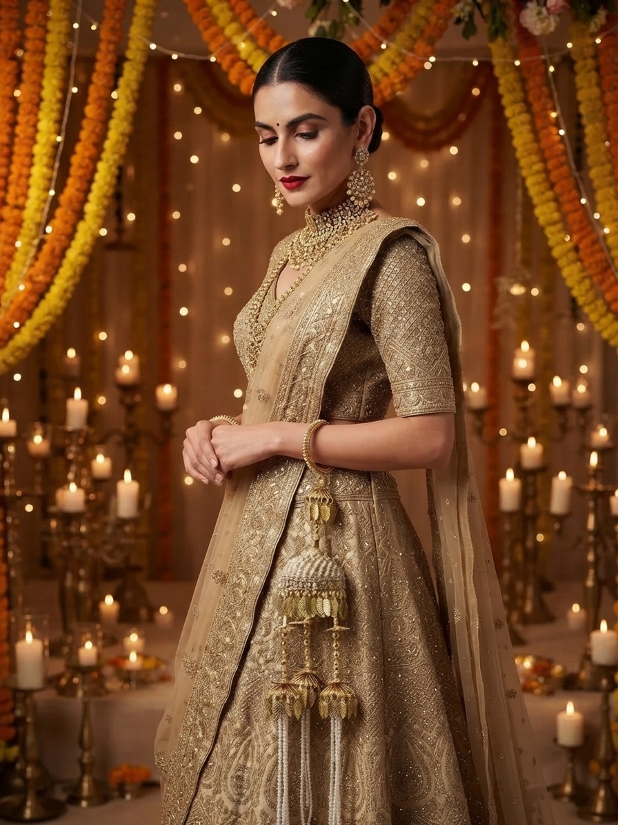 Indian bride wearing it · Wedding mandap