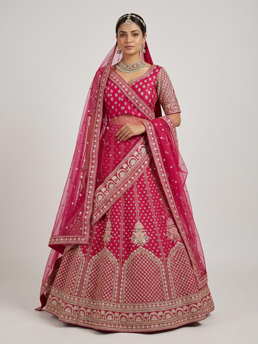 Bridal Lehnga — Model — front view