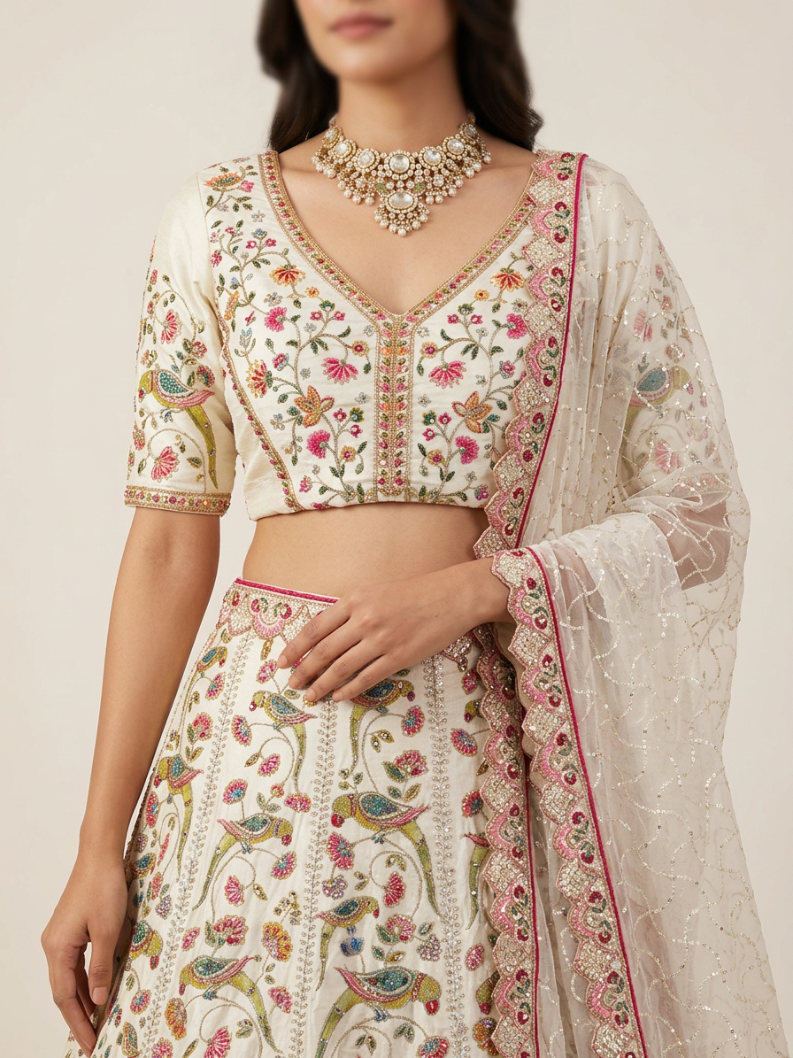 Bridal Lehnga — Model — clothing close-up