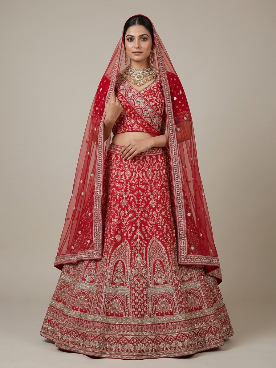 Bridal Lehnga — Model — front view