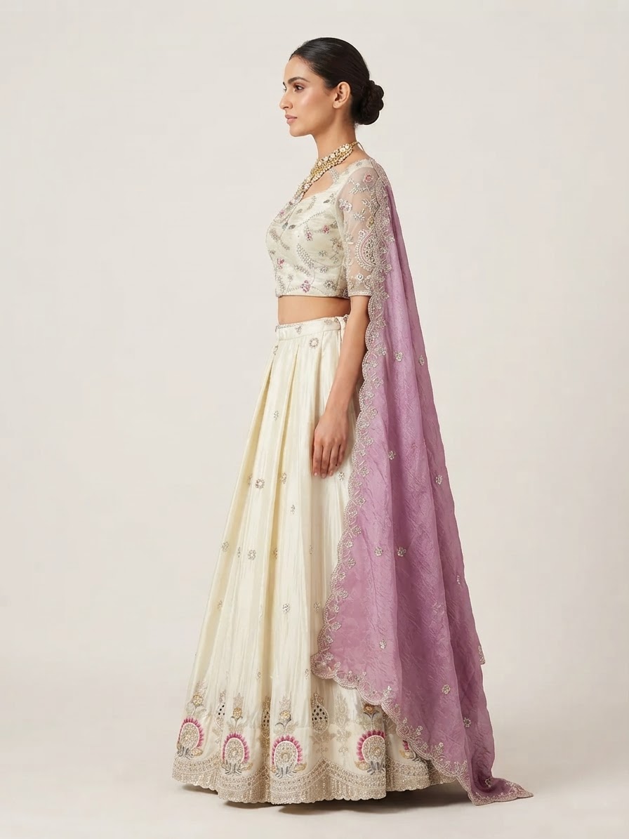 CSM Designer Lehnga - Lehenga - 11 — Model — left side view