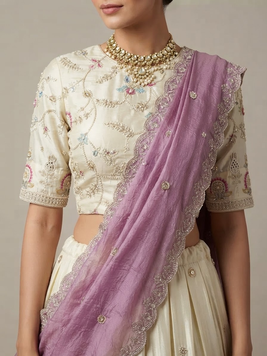 CSM Designer Lehnga - Lehenga - 11 — Model — clothing close-up