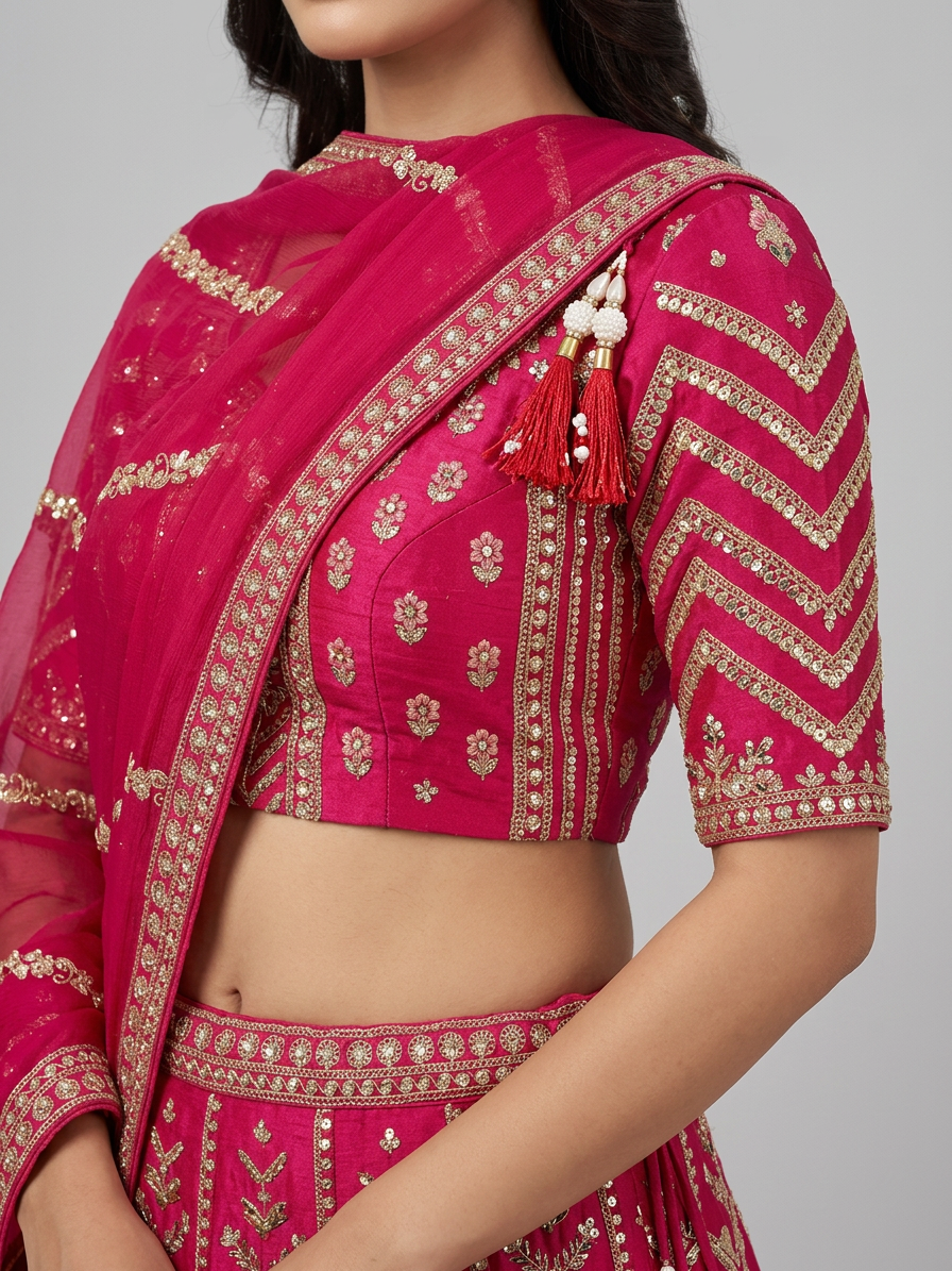 Bridal Lehnga — Model — clothing close-up