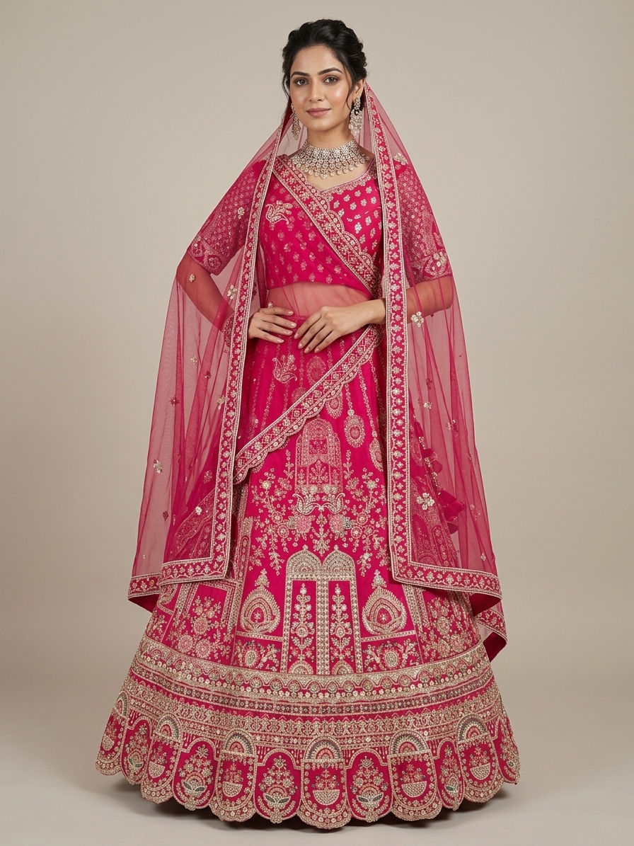 Bridal Lehnga — On an Indian model