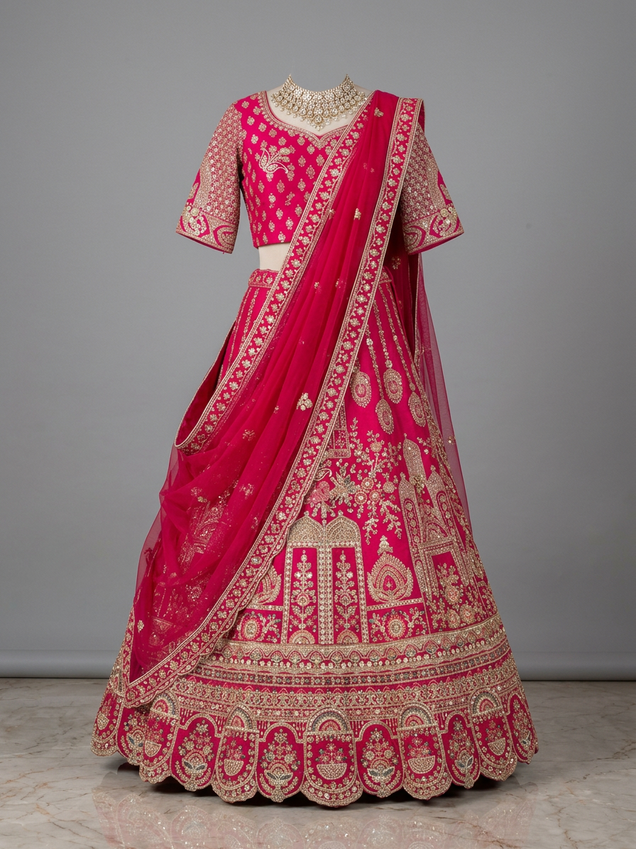 Bridal Lehnga — Drape / flow