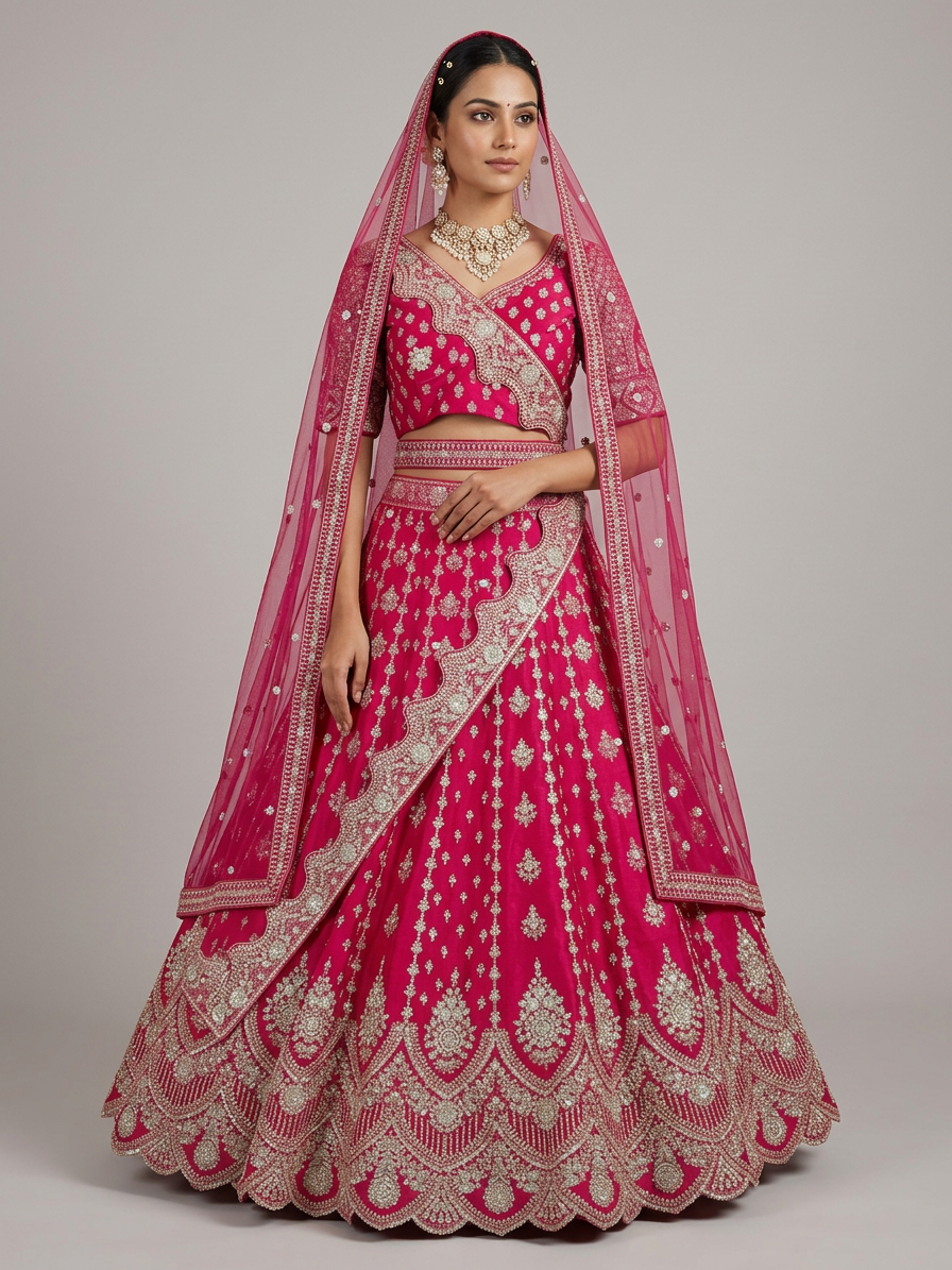 Bridal Lehnga — Model — front view