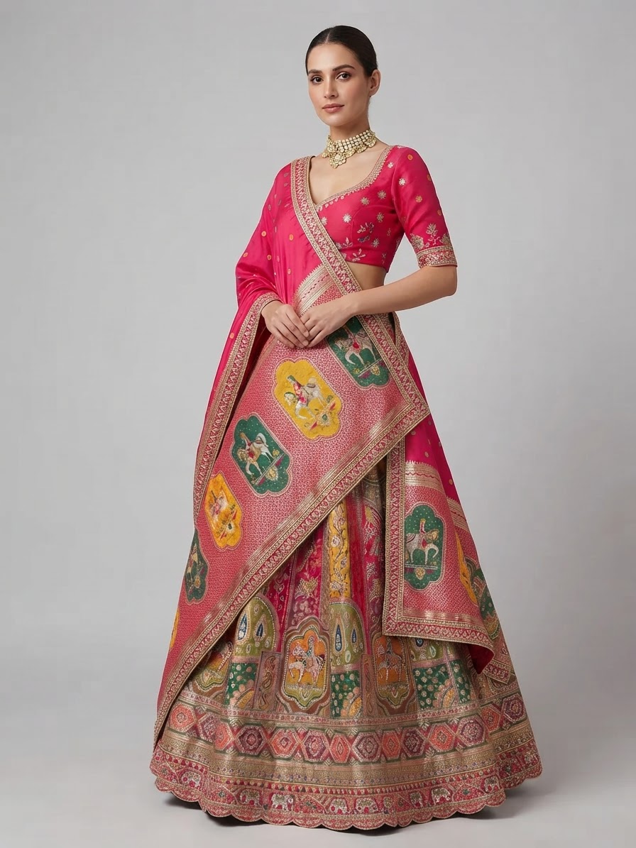 Bridal Lehnga — Model — front view