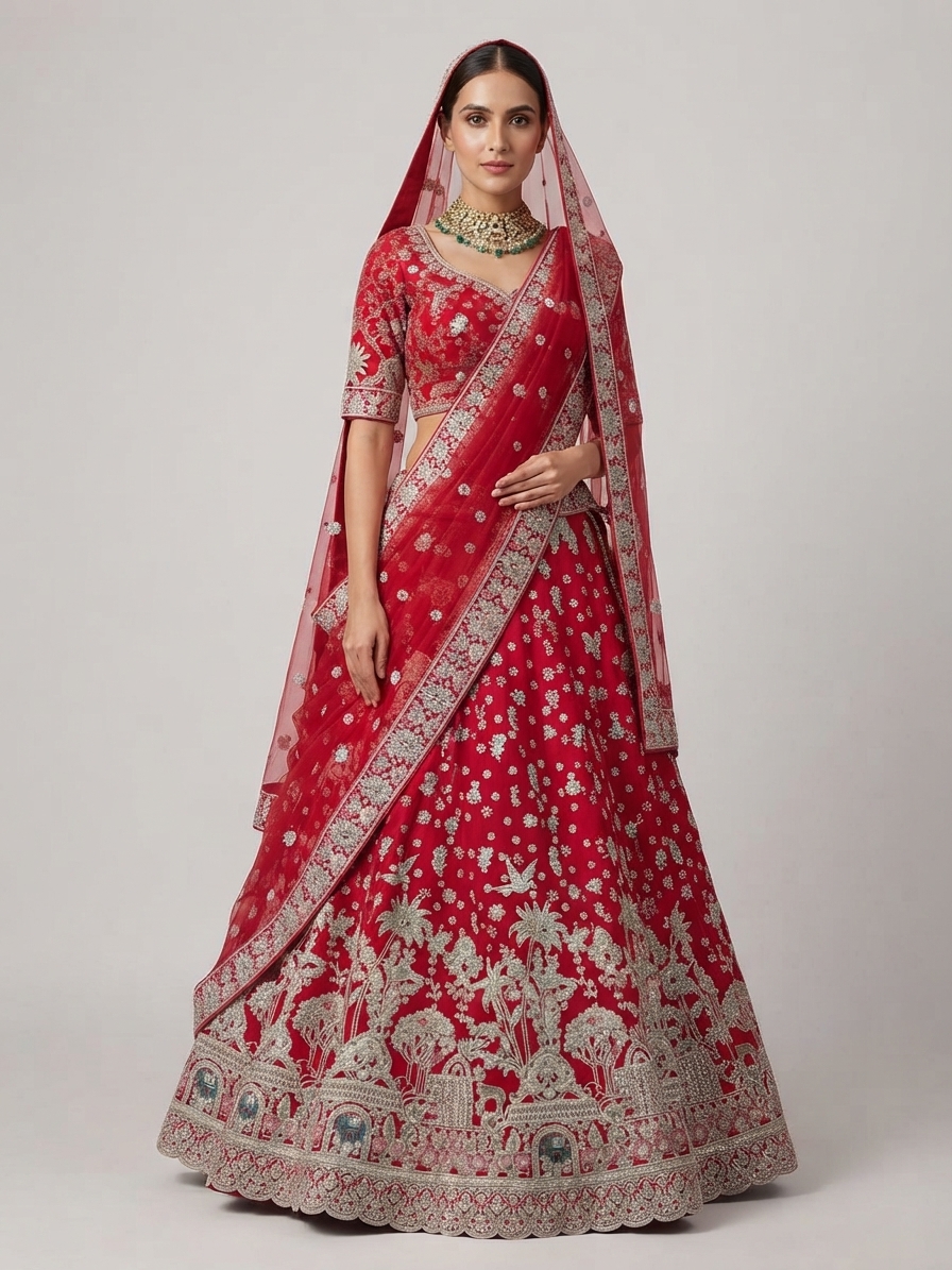 Bridal Lehnga — Model — front view