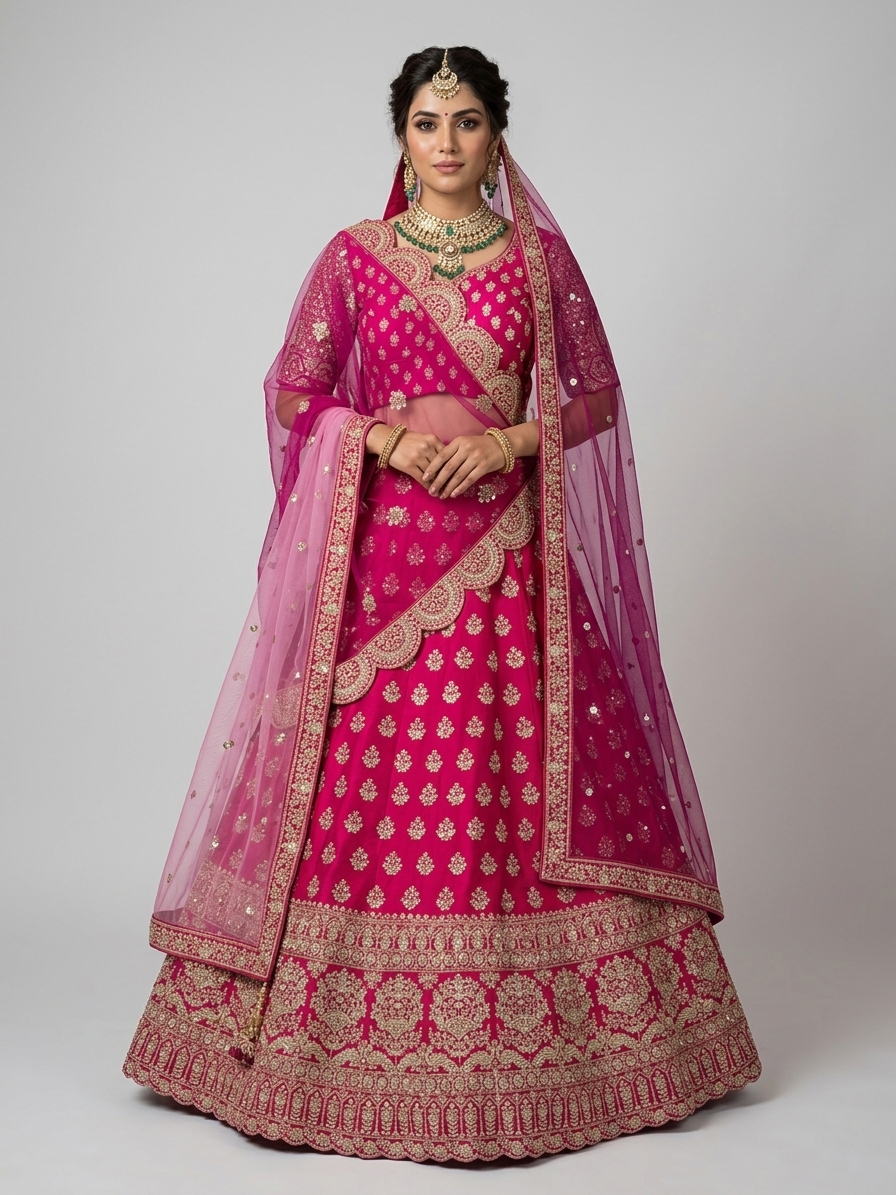 Bridal Lehnga — Model — front view