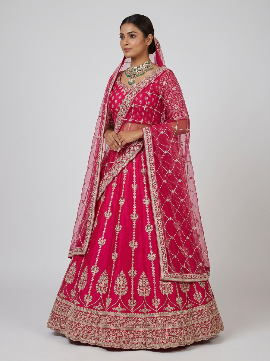 Bridal Lehnga — Model — front view