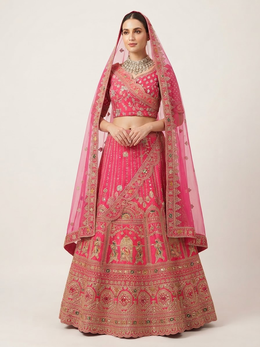 Bridal Lehnga — Model — front view