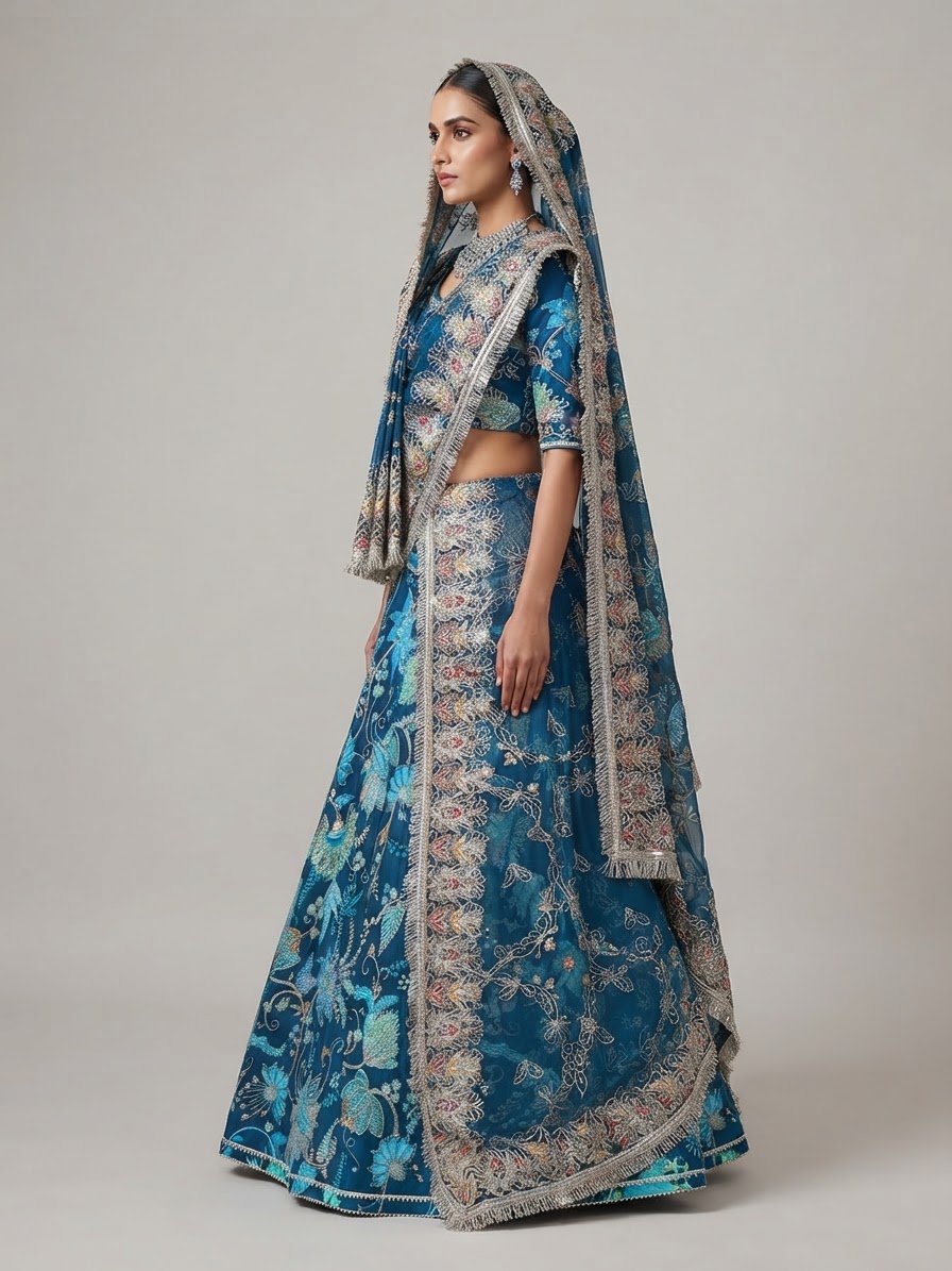 CSM Designer Lehnga - Lehenga - 9 — Model — left side view