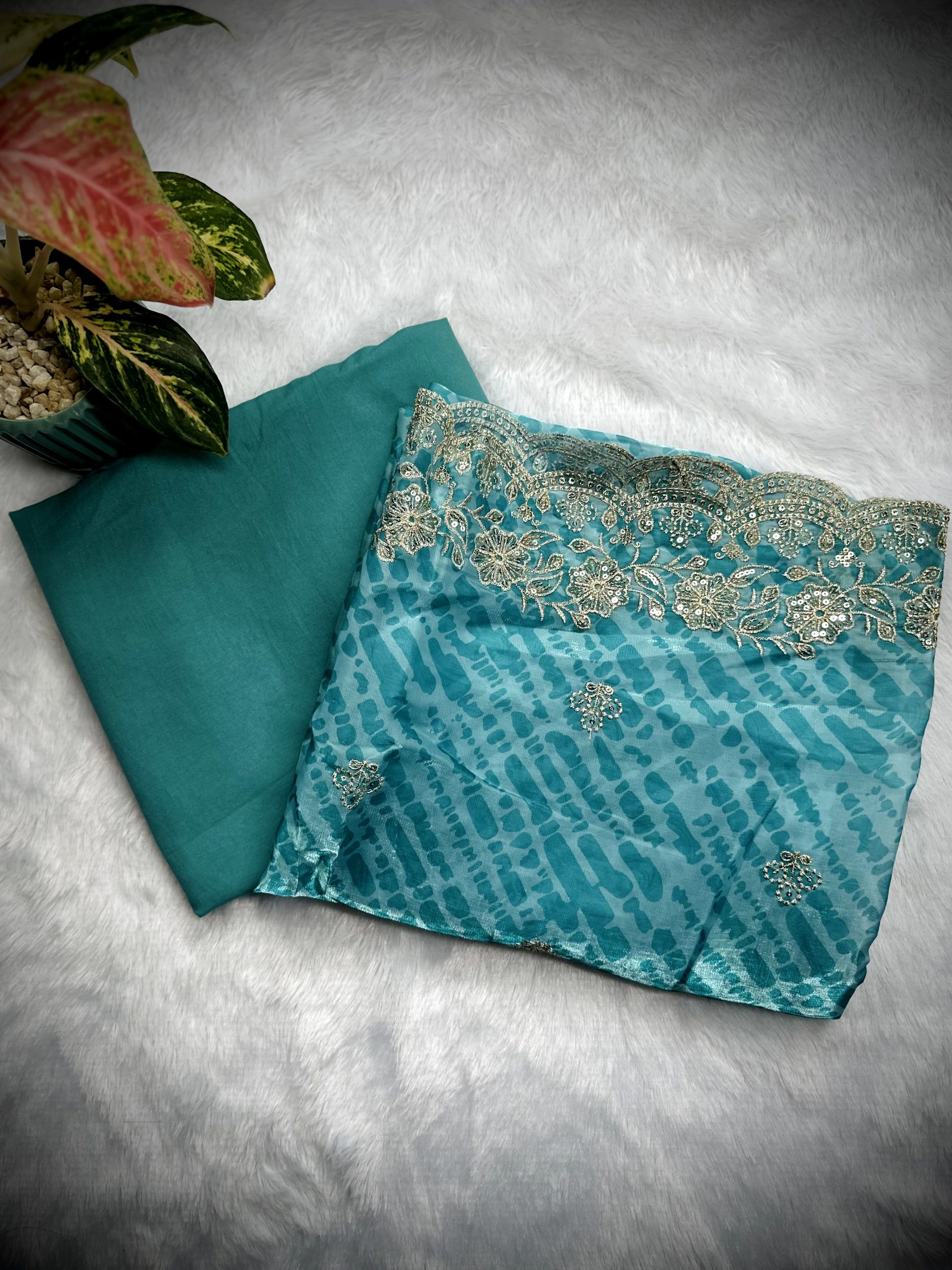 Chanderi Silk Embroidered Party Wear Suit | CSM-11 — image 3 of 4