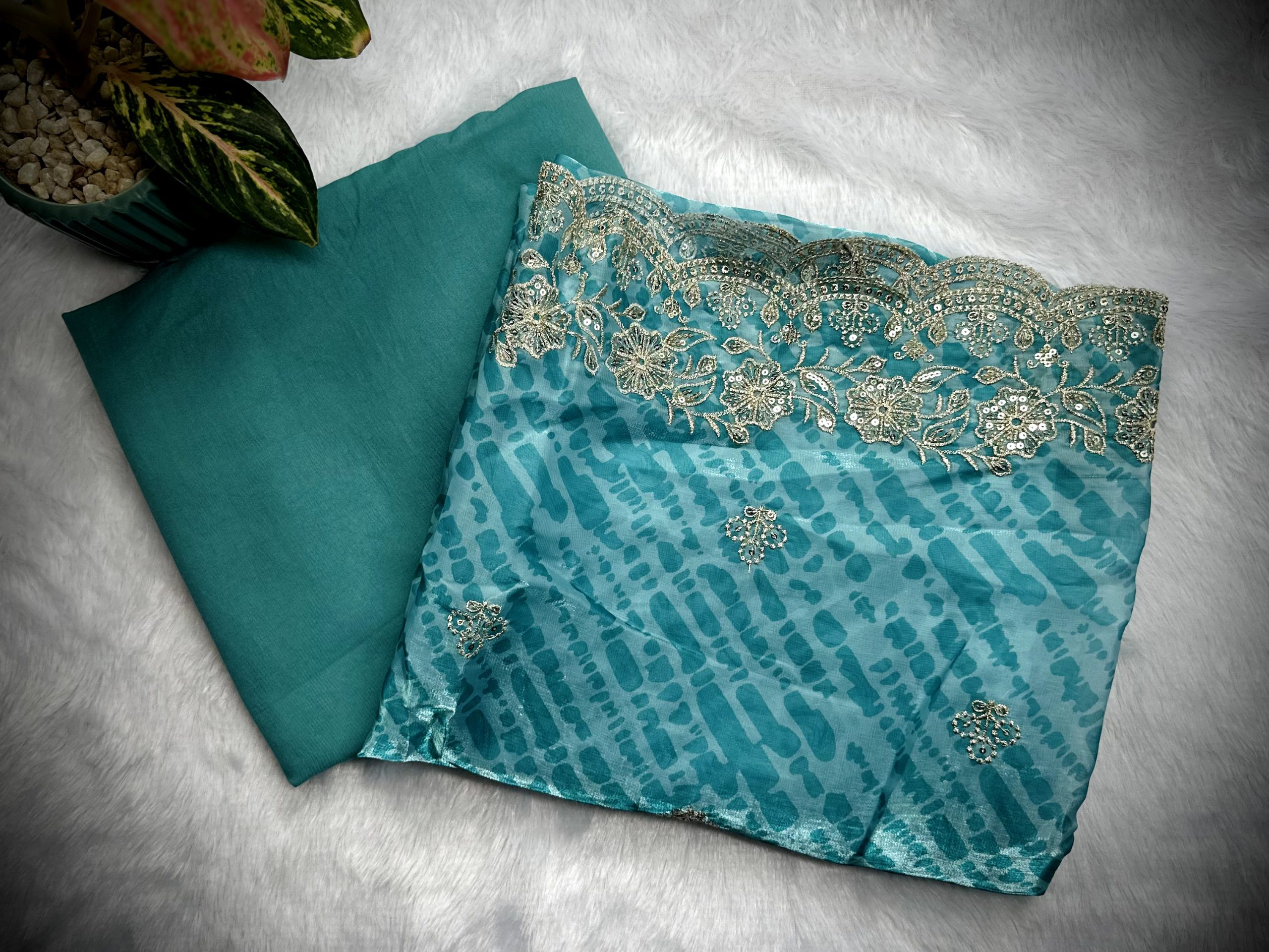 Chanderi Silk Embroidered Party Wear Suit | CSM-11 — image 2 of 4
