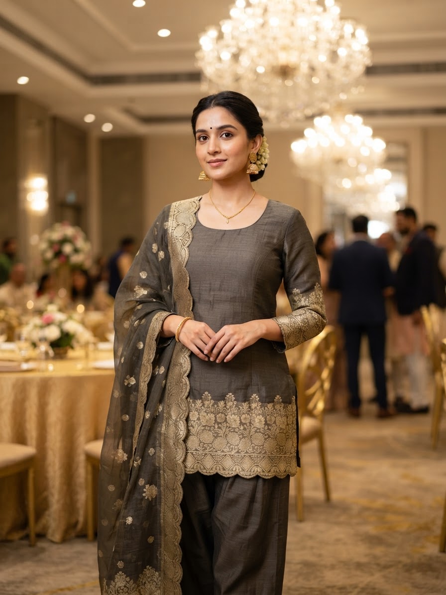 Banarsee Suit | Luxury Banarasi Silk Ensemble
