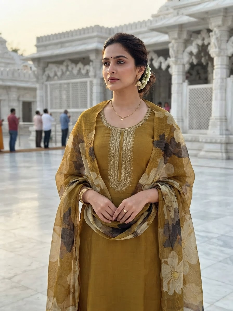 Cotton Mixed Suit with Beads & Zarkan Work, Printed Dupatta