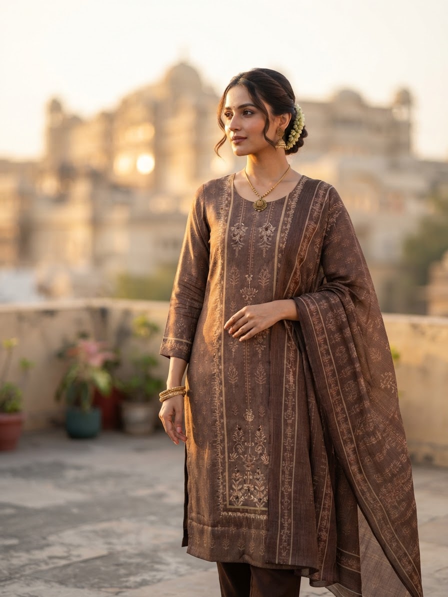 Cotton Mixed Printed Suit - Premium Ethnic Wear
