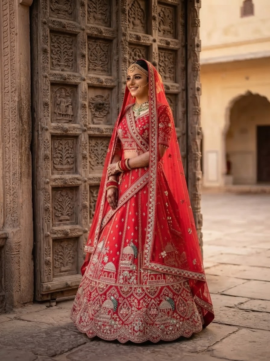 Indian bride wearing it — lehenga